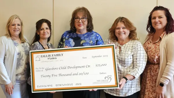 Glassboro Child Development Center received $25,000 and will be using the funds to purchase 2 nutrition education carts.